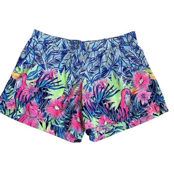 Lilly Pulitzer Katia Shorts Bennet Blue Lets Mango Engineered Lightweight Sz S - Picture 10 of 16